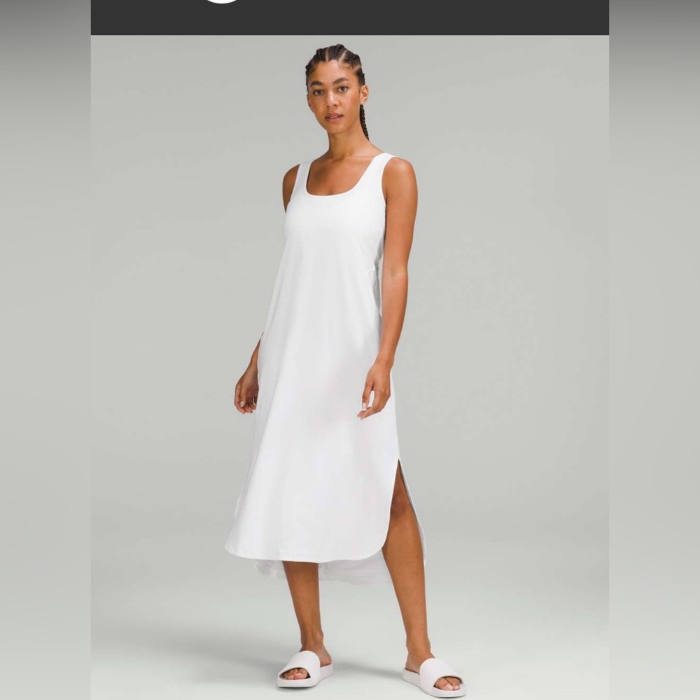 Lululemon Pima Cotton Open-Back Midi Dress
White